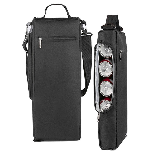 6 Cans/Two Bottles/6 Pack Golf Cooler Bag Men Small Soft Cooler Bags Insulated Beer Golf Caddy Cooler