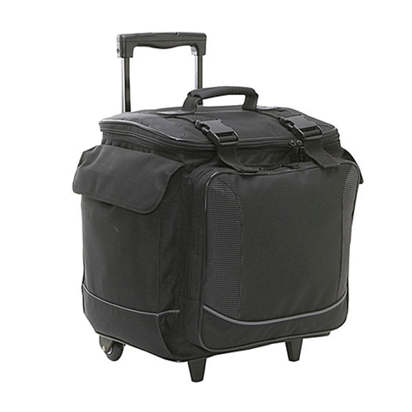 Insulated Rolling Wine Cooler Bag with Compartments PVC Lining Cooler for Summer Camping