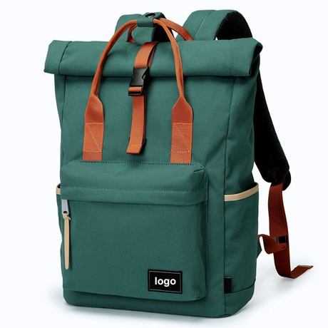 multifunctional expandable roll top travel laptop backpack for men women durable recycled pet computer notebook backpack