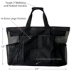 Large Zippered High Capacity Lightweight Fold Up Breathable Easy Carry Transparent Beach Mesh Tote Bag Custom Logo