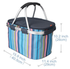 Wholesale fashion folding collapsible travel picnic insulated cooler basket cool tote bag