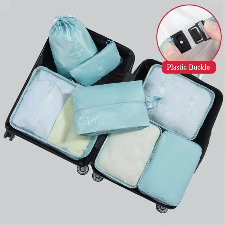 wholesale foldable packing cubes for travel 6pcs travel cubes set lightweight suitcase organizer