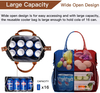 Black Large Capacity Insulated Lunch Bags Thermal Food Storage Organizer Cooler Tote Bag For Women And Men
