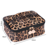 New Custom Promotional Cosmetic Bag Women Travel Cosmetics Bags with Leopard Grain Cosmetic Bag