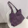 2022 Customized Embroidered women's shoulder bags for Women Designer Handbags Open Oversize Clutch Purse corduroy tote bag