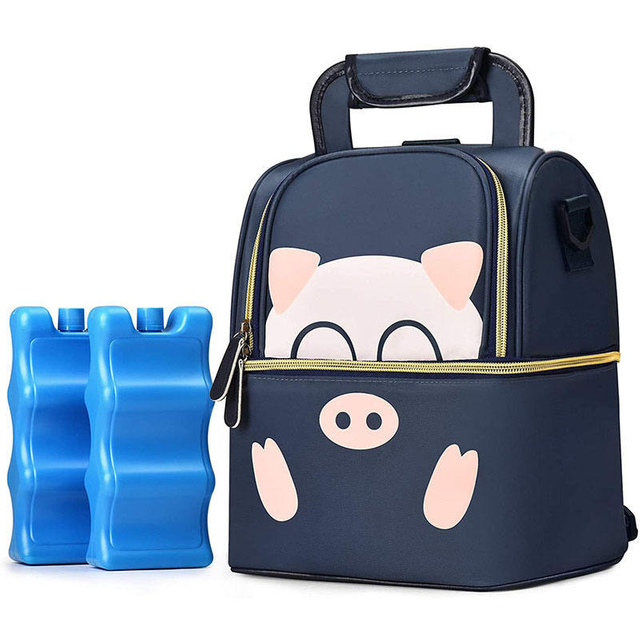 Double Layer Breastmilk Travel Cooler Bag Insulated Breast Pump Bag Backpack Baby Bottle Breast Milk Cooler Bag