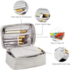 Traveling Gray Professional Make Up Artist Bags Cosmetic Case Makeup Organizer Toiletry Bag With Brush Holder