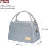 Gray Oxford Thermal Organizer Aluminum Foil Insulation Office School Children Cooler Lunch Bag Insulated Food Bags
