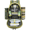2 Person Picnic Backpack with Stainless Steel Utensils Oversized Water Fleece Blanket Big Cooler Bag