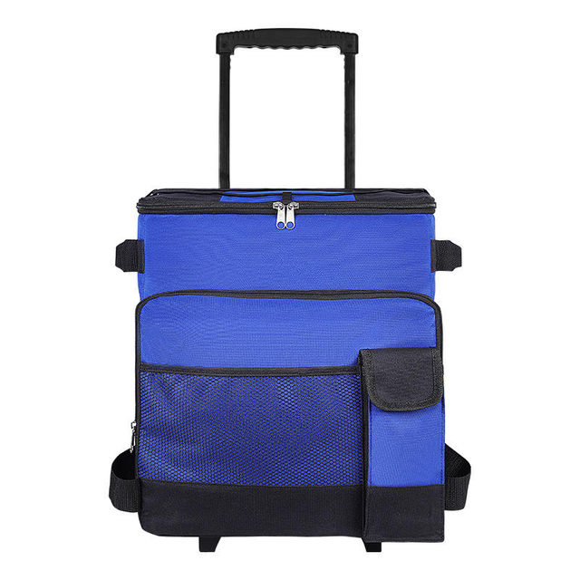 OEM Wholesale High Capacity Oxford Cloth Large Capacity Pull Rod Picnic Storage Heat Preservation Cooler Bag