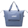 Dry Wet Separation Folding Travel Bag Expandable Tote Bag with Luggage Strap And Bottom Extension