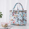 custom fashion pattern waterproof large LFGB PEVA lining insulated thermal grocery lunch tote cooler bag for women
