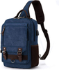 2022 New Canvas Messenger Bag Anti-theft Messenger Bag with USB Black Sling Chest Bag