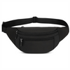 Belt Bag with Adjustable Strap Small Fanny Pack for Workout Running Traveling Hiking Black