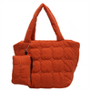 Quilted Tote Bag Nylon Women Lightweight with Small Pack Puffer Tote Bag Casual