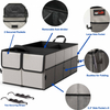 Custom Logo Waterproof 3-Compartment Cargo Trunk Storage Organizer Collapsible Cargo Trunk Storage Organizer for Car