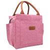 custom leakproof insulated cooler bag with side pockets reusable large lunch box bag for women men