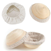 Custom Round Bread Proofing Basket Cloth Liner Natural Rattan Baking Basket Bowl Cover For Home Baking