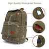 Canvas Laptop Backpack Waterproof School Backpack With USB Charging College Backpack