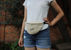 Wholesale High Quality Sport Eco Friendly Cotton Hemp Waist Bag Fanny Pack Linen Bum Bags for Walking Jogging
