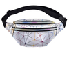 BSCI Factory Waterproof PU Laser Diamond One Shoulder Multi-layer Large Capacity Fanny Pack Outdoor Leisure Chest Bag