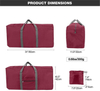 Large Capacity Folding Travel Bag Zipper Duffel Outdoor Sports Equipment Bag Water Resistant Oversize Organizer Travel Bags