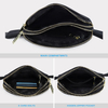Black Fanny Pack for Women Men Fashion Crossbody Waist Pouch Bag with Adjustable Strap