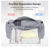 Fashion Customized Logo Sports Gym Travel Portable Carry on Overnight Waterproof Duffel Bags with Wet Pocket Sport Bag Gym