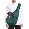 Portable Dog Travel Sling Crossbody Walking Pet Shoulder Bag with Phone Zipper Pocket Adjustable Buckle