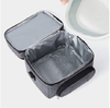 Man Women Portable Reusable Office Food Prep Soft Lunch Bag Freezer Pack Two Compartments Insulated Cooler Bag with Handles