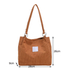 Custom Tote Straps Shoulder Crossbody Bag with Logo Ladies Shoulder Corduroy Tote Bags Cheap Price Women Handbags