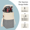 Custom Logo 4 Bottle Wine Cooler Bag Wine Tote Thermal Bag for Picnics, Travel, Restaurants