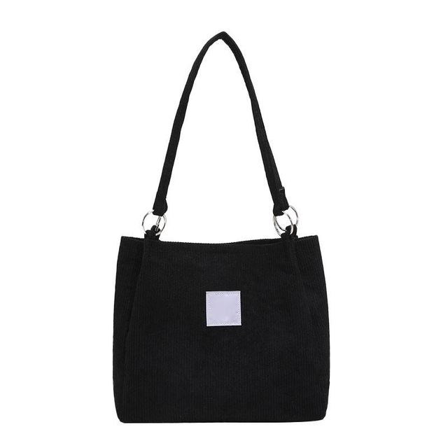 Wholesale Ladies Large Handbags Women Shoulder Ladies Black Tote Cheap Women Handbags Ladies Corduroy Tote Bag Portable