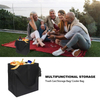 Leak-Proof Waterproof Car Trash Bin Collapsible Portable Auto Garbage Bag Large Capacity Trashcan Storage Bag Black