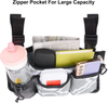 Factory Direct 600d Waterproof Walker Bag Pouch With Cup Holder Wheelchair Side Bag Hand Free Storage Bag