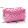 Holographic Makeup Pouch Puffer Cosmetic Make Up Pouch Free Size Light Weight Puffer Cosmetic Bag Travel Cosmetic Organizer