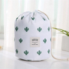 High Quality Custom Print Lazy Drawstring Cosmetic Makeup Bag Soft Waterproof Travel Cosmetic Toiletry Bag