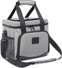 Wholesale Stylish Waterproof Open on Top Picnic Oxford Picnic Travel Lunch Tote Insulated Thermal Cooler with Long Strap