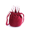 Wholesale Promotion Easter Drawstring Wedding Velvet Candy Gift Bags Pouches Rabbit Ear Velvet Candy Bags