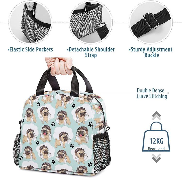 Food grade BPA free wholesale cute animal insulated lunch bags for kids waterproof thermal school cooler bag tote