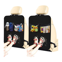 Car Seat Protector Kick Mats 2 Pack Car Seat Protectors for Car Backseat with Organizer Pockets Kick Mat Back Seat Protector