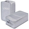 Travel Shoes Packing Carrier High Quality Gray Shoe Dust Bag Setin Shoes Bags with Logo Printed
