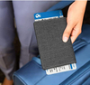 Premium vegan leather RFID blocking business cards credit cards passport holder travel wallet