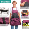 Garden Harvesting Picking Apron Fruit Harvest Apron Bag Large Vegetable Picking Apron for Women with Pockets