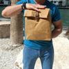 Reusable Thermal Insulated Waxed Canvas Cooler Lunch Bag with Handle - Waterproof