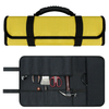 Heavy Duty Hanging Tool Organizer Wrap Roll with Zipped Compartments for Tool Storage Canvas Tool Bag