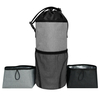 Travel hiking camping 3pcs set eco fabric pet snack bag food storage bag with fabric dog bowl foldable