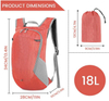 Waterproof Travel Camping Bicycle Sports Riding Foldable Backpack Collapsible Folding Back Pack Bag Daypack for Women