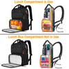 Durable Oxford Polyester Dual Deck Food Drink Lunch Carry Backpack With Insulated Cooler Compartment