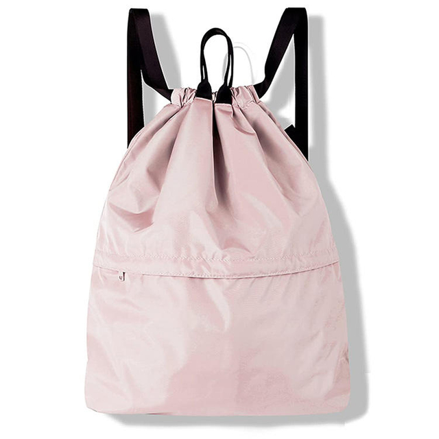 Lightweight Waterproof Women Travel Bag Drawstring Gym Sport Backpack